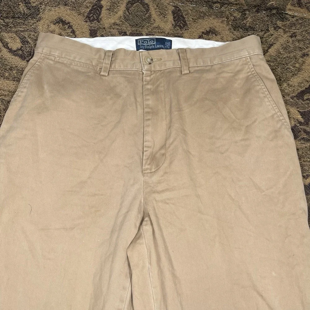 Polo Ralph Lauren Men 100% Cotton Prospect Pant 32/30 Tan Chino Straight Leg